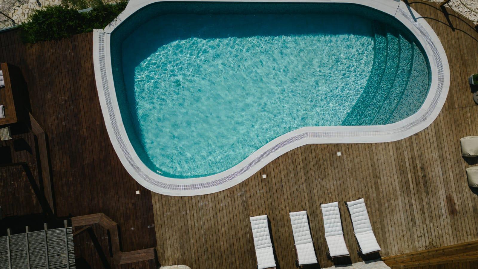 Secret Hill, Lefkada - pool terrace above the sea